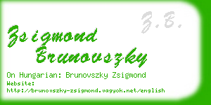 zsigmond brunovszky business card